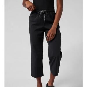 ATHLETA Trekkie Straight Crop Pants Black 10